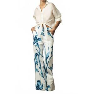 NEW ANDRES OTALORA mirame mucho pant in blue lillies